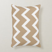 ジグザグ形のシェブロンのアクセントの枕-アーモンド アクセントクッション (正面(垂直))