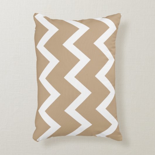 ジグザグ形のシェブロンのアクセントの枕-アーモンド アクセントクッション (正面(垂直))