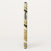 ジグザグ形のシェブロンパターン金ゴールドのグリッターの電話箱 Case-Mate iPhoneケース (裏面/右)