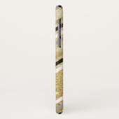 ジグザグ形のシェブロンパターン金ゴールドのグリッターの電話箱 Case-Mate iPhoneケース (裏面/左)