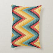 ジグザグ形のストライプのな背景2 アクセントクッション (裏面(縦))