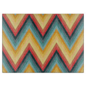 ジグザグ形のストライプのな背景2 カッティングボード (正面)