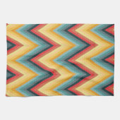 ジグザグ形のストライプのな背景2 キッチンタオル (横)