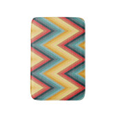 ジグザグ形のストライプのな背景2 バスマット (正面縦)