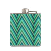 ジグザグ形のストライプのな背景 フラスク (裏面)