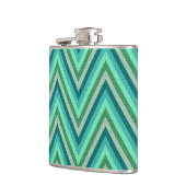 ジグザグ形のストライプのな背景 フラスク (左)