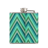ジグザグ形のストライプのな背景 フラスク (裏面)
