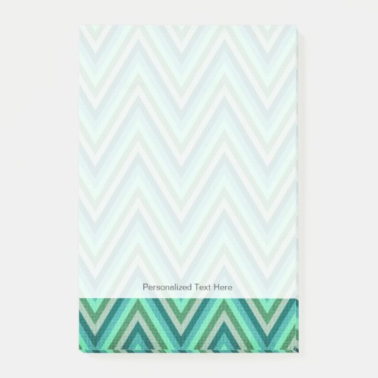 ジグザグ形のストライプのな背景 ポストイット (正面)