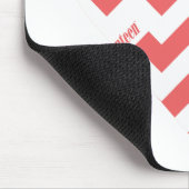 ジグザグ形のピンク3 マウスパッド (コーナー)