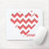 ジグザグ形のピンク3 マウスパッド (マウス)