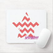 ジグザグ形のピンク4 マウスパッド (マウス)