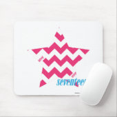 ジグザグ形のマゼンタ2 マウスパッド (マウス)