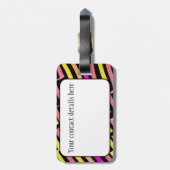 ジグザグ形のマーカーパターン ラゲッジタグ (裏面縦)