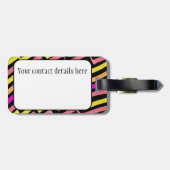 ジグザグ形のマーカーパターン ラゲッジタグ (裏面横)