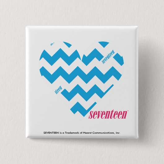 ジグザグ形の水4 缶バッジ (正面)