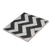 ジグザグ形の白くおよび黒い煉瓦ペーバー タイル (側面)