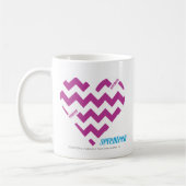 ジグザグ形の紫色2 コーヒーマグカップ (左)