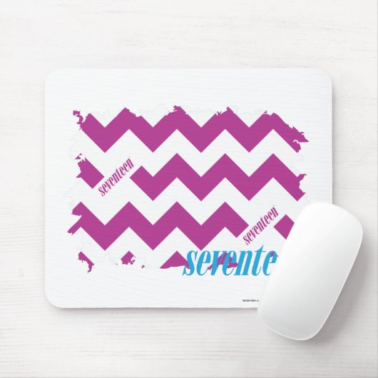 ジグザグ形の紫色3 マウスパッド (マウス)