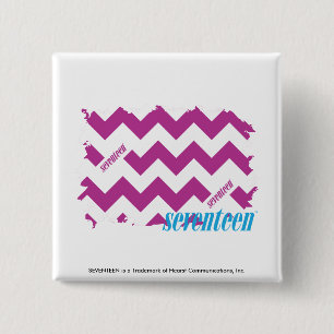 ジグザグ形の紫色3 缶バッジ