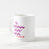 ジグザグ形の紫色4 コーヒーマグカップ (正面左)