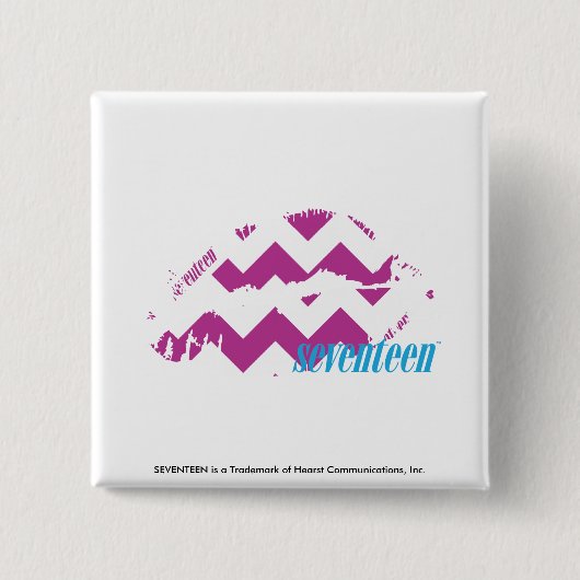 ジグザグ形の紫色 缶バッジ (正面)