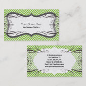 ジグザグ形のCheveronパターン 名刺 (正面/裏面)