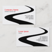 ジグザグ形道-白 名刺 (正面/裏面)