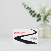 ジグザグ形道-白 名刺 (スタンド正面)