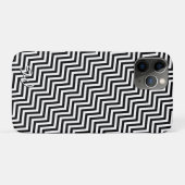 ジグザグ形1のSpeckの黒く及び白い箱 Case-Mate iPhoneケース (裏面(横))