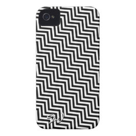 ジグザグ形1のSpeckの黒く及び白い箱 iPhone 11 Proケース