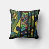 ジグザグ抽象デザイン クッション (裏面)