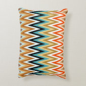 ジグザグ数々の色パターン アクセントクッション (裏面(縦))