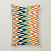 ジグザグ数々の色パターン アクセントクッション (正面(垂直))
