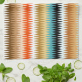 ジグザグ数々の色パターン キッチンタオル (折り畳み)