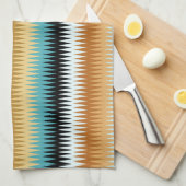 ジグザグ数々の色パターン キッチンタオル (四つ折り)