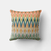 ジグザグ数々の色パターン クッション (裏面)