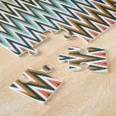 ジグザグ数々の色パターン ジグソーパズル (側面)