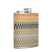 ジグザグ数々の色パターン フラスク (右)