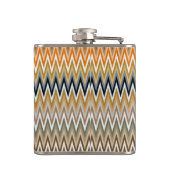 ジグザグ数々の色パターン フラスク (裏面)