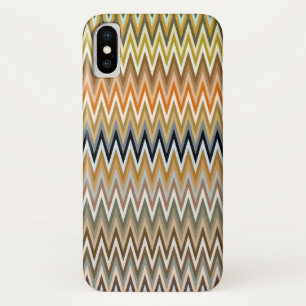 ジグザグ数々の色パターン iPhone X ケース