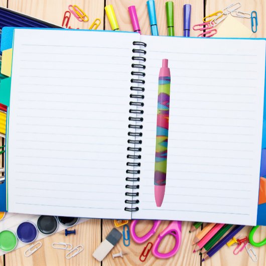 ジグザグ染料 青ボールペン