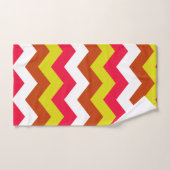 ジグザグ模様。 バスタオルセット (ハンドタオル)