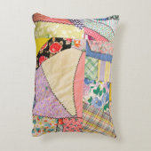 ジグザグ熱狂する縫い付きパッチワークキルト アクセントクッション (裏面(縦))