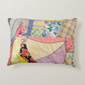 ジグザグ熱狂する縫い付きパッチワークキルト アクセントクッション (裏面)