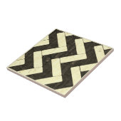 ジグザグ白と黒のレンガパス タイル (側面)