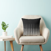 ジグザグ白黒グレーパターン クッション (椅子)