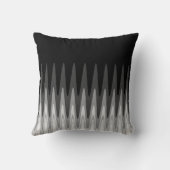 ジグザグ白黒グレーパターン クッション (裏面)