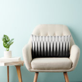 ジグザグ白黒グレーパターン ランバークッション (椅子)