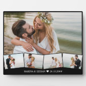 ジグザグ結婚写真ストリップとの写真コラージュ フォトプラーク (正面)