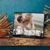 ジグザグ結婚写真ストリップとの写真コラージュ フォトプラーク (側面)